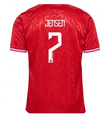 Danmark Mathias Jensen #7 Hjemmebanetrøje EM 2024 Kort ærmer